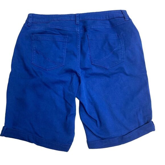 CROFT & BARROW Premium Denim‎ Blue Woman’s Bermuda Shorts Size 14 - Picture 2 of 9